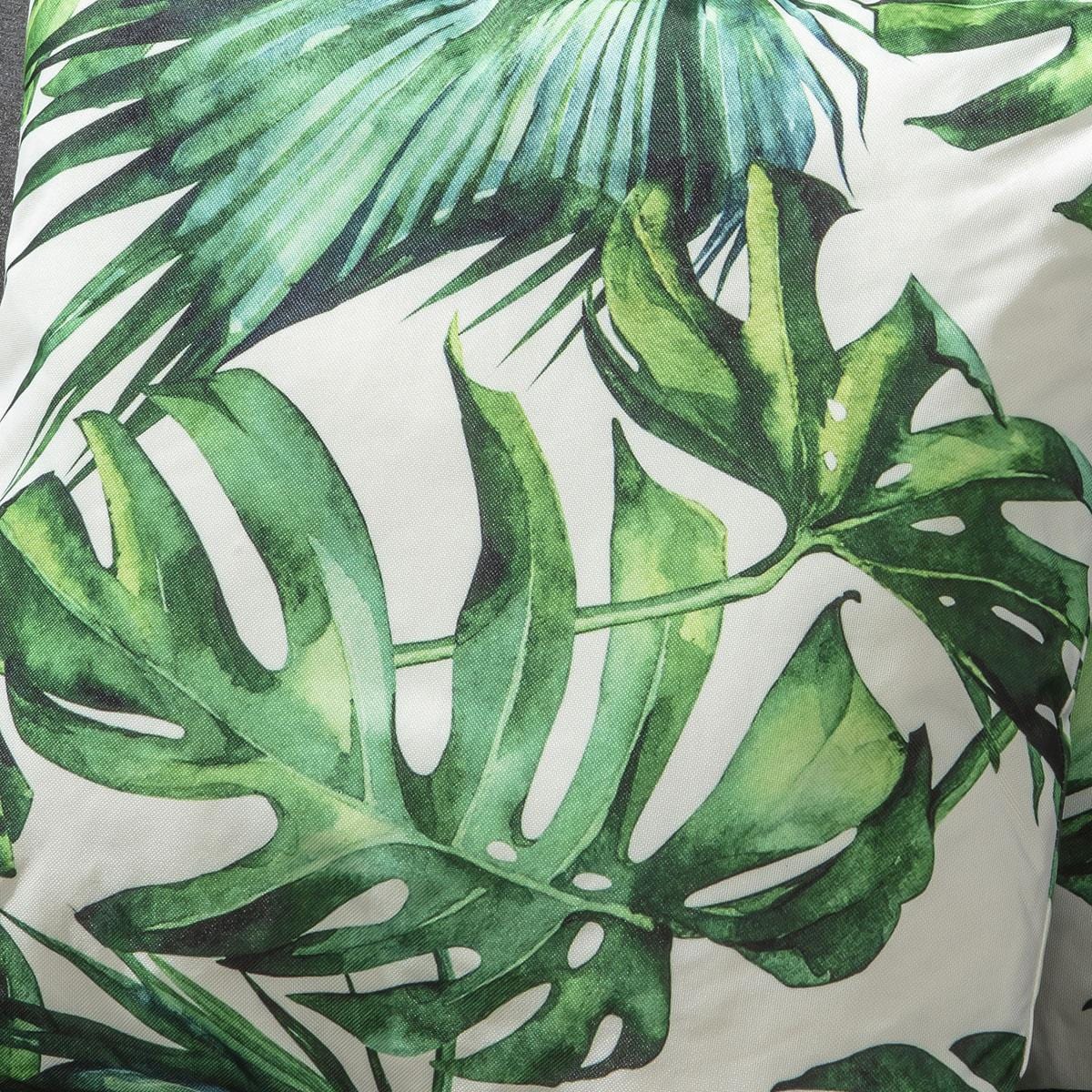 Quatropi 2 Green Monstera Leaves Outdoor Cushions 45cm