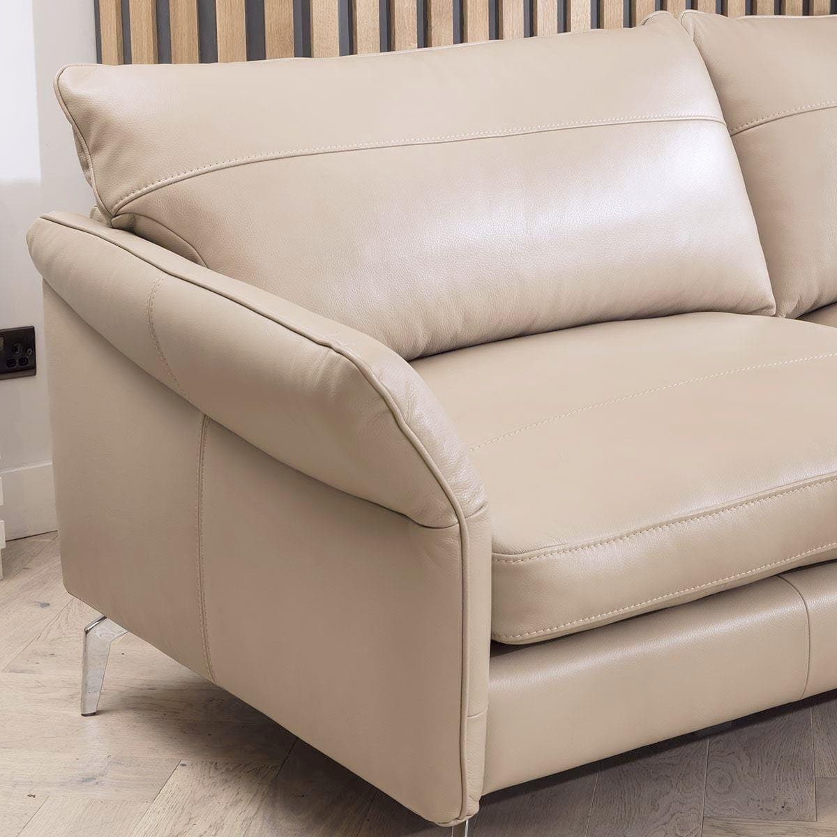 Quatropi 2 Seater Modern Luxury Sofa - Real Leather Options - 165cm In Stock