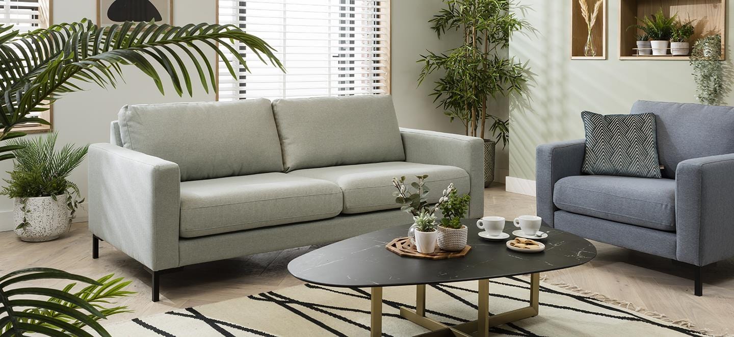Quatropi 3 Seater Mid-Century Modern Sofa - Metal Legs - Choose Your Premium Fabric - 205cm