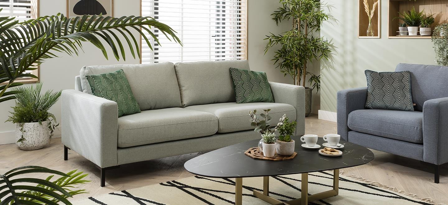 Quatropi 3 Seater Mid-Century Modern Sofa - Metal Legs - Choose Your Premium Fabric - 205cm