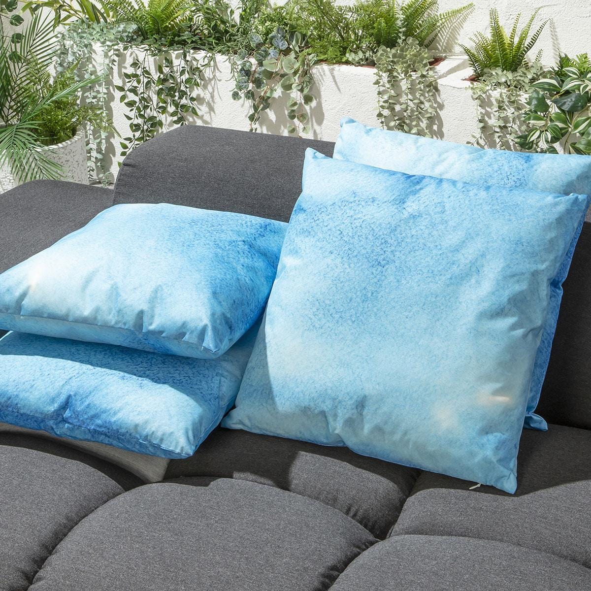 Quatropi 4 Blue Wash Outdoor Cushions 45cm