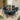 Quatropi 6 Seat Ceramic Marble Round Dining Table Chairs Set Black Blue 150cm