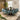 Quatropi 6 Seat Ceramic Marble Round Dining Table Chairs Set Black Green 150cm