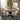 Quatropi 6 Seat Wooden Round Dining Set Reclaimed Oak Dining Table and Chairs Cream