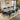 Quatropi 8 Seat Extending Ceramic Marble Dining Set Grey Blue Velvet 160-240cm