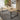Quatropi 8 Seat Solid Wood Dining Set Herringbone Dining Table and Chairs Cream