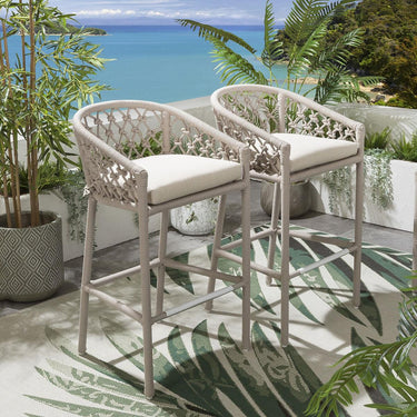 Quatropi Amelia Garden Bar Stool Cream