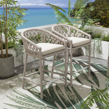 Quatropi Amelia Garden Counter Stool Cream