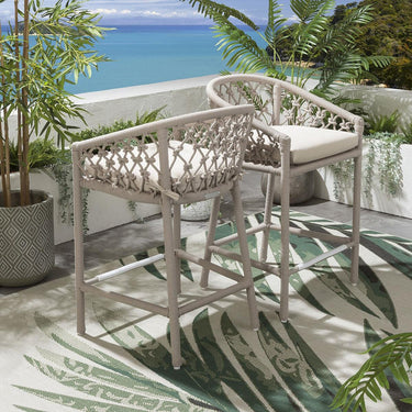Quatropi Amelia Garden Counter Stool Cream