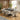 Quatropi Aubrey & Venus 6 Seater Round Extendable Dining Set Grey & Black Ceramic