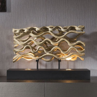 Quatropi Beautiful Unique and Modern Driftwood table lamp/light halogen Savana