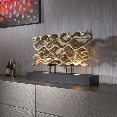 Quatropi Beautiful Unique and Modern Driftwood table lamp/light halogen Savana