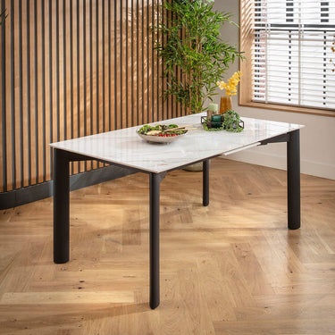 Quatropi Cain 6 - 8 Seat Ceramic Extending Dining Table 160-200cm White