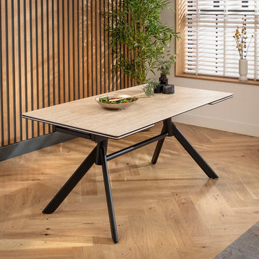 Quatropi Carter 6 - 10 Seat Ceramic Extending Dining Table 160-240cm Beige