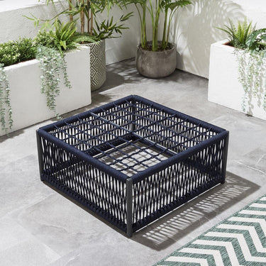 Quatropi Cole Modular Footstool Coffee Table Blue 70cm