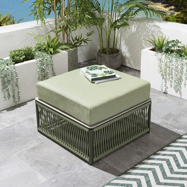 Quatropi Cole Modular Footstool Coffee Table Green 70cm