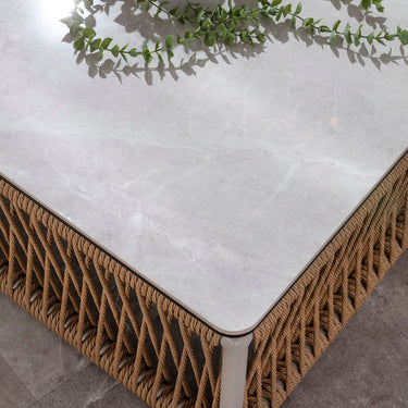 Quatropi Cole Modular Footstool & Coffee Table Section Neutral Honey 70x70cm