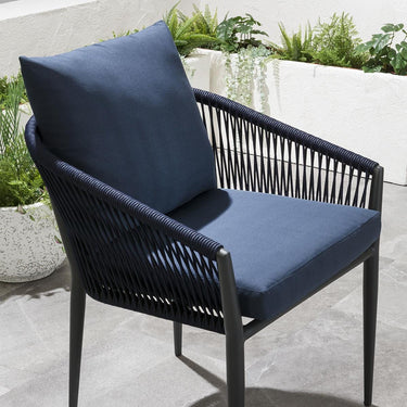 Quatropi Cole Outdoor Garden Dining Chair Blue