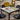 Quatropi Compact 4 Seater Square Dining Table Grey Ceramic Marble Modern 90cm