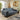 Quatropi Contemporary 3 Seater Sofa Navy Fabric Three Seater Designer Sofa 210cm