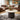 Quatropi Contemporary Round Coffee Table Grey Oak Wash & Stone-Effect Ceramic 90cm