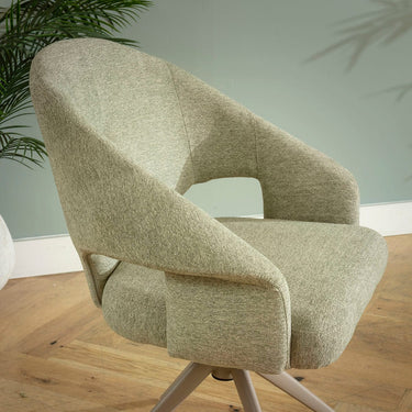 Quatropi Contemporary Swivel Kitchen Dining Room Chair Pistachio Green Fabric
