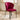 Quatropi Contemporary Velvet Dining Chair Berry Red Fabric Black Legs