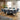 Quatropi Cora & Ashford Large 8 Seater Oval Dining Set Blue Chenille & Grey Ceramic