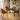 Quatropi Cora & Rudie 6 Seater Round Extendable Dining Set Brown & White Ceramic