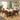 Quatropi Cora & Rudie 8 Seater Round Extendable Dining Set Brown & White Ceramic
