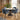 Quatropi Cora & Venus 4 Seater Round Extendable Dining Set Blue Chenille & Light Grey Ceramic