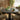 Quatropi Cora & Venus 4 Seater Round Extendable Dining Set Green & Black Ceramic