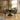 Quatropi Cora & Venus 4 Seater Round Extendable Dining Set Green & Black Ceramic
