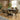 Quatropi Cora & Venus 6 Seater Round Extendable Dining Set Green & Black Ceramic