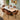 Quatropi Cora & Zelda 6 Seater Extendable Dining Set Brown & Rustic Blue Ceramic