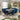 Quatropi Corner Bench Dining Set Left-Hand Ceramic Extending Table 8 Seat Blue
