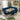 Quatropi Corner Bench Dining Set Left-Hand Ceramic Extending Table 8 Seat Blue