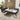 Quatropi Corner Bench Dining Set Right-Hand White Ceramic Table 5 Seater Grey