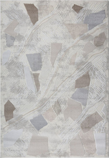 Quatropi Deco Large Rug Brown / Beige / Grey / White / Silver 200 X 290cm