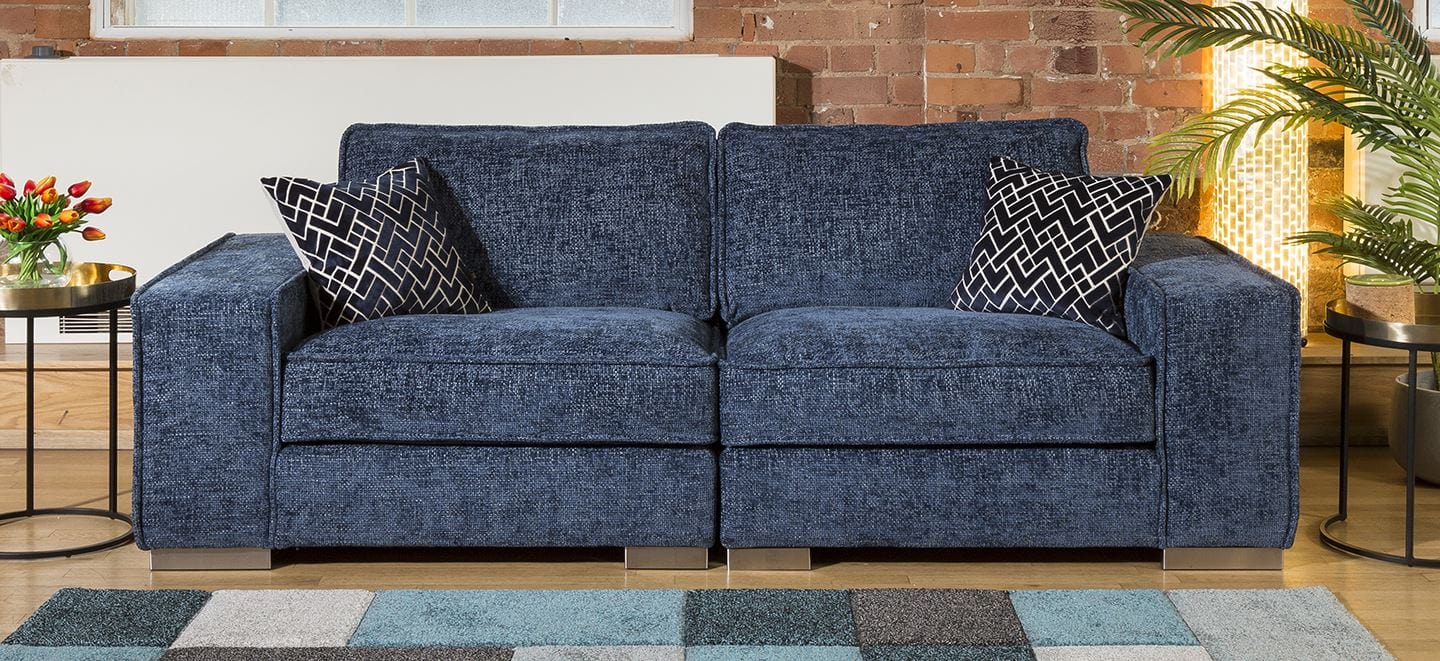 Quatropi Designer Modern Soft Deep 3 Seater Sofa Many Colours & Fabric Lexci 3S