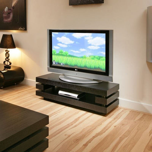 Designer TV Television Stand Cabinet Black Oak Flat Packed 52inch 397F