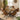 Quatropi Emma 6 Seater Round Solid Wood Herringbone Dining Set Tan
