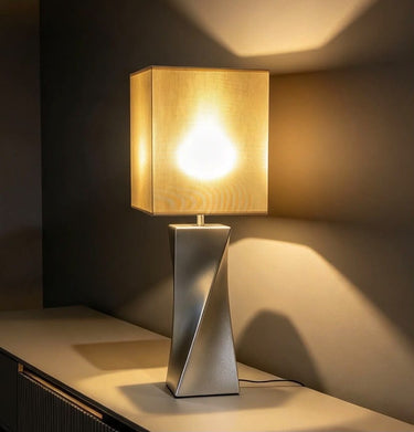 Quatropi Envy Designer Lighting Standard Table Lamp Large Gold 73cm Twiss