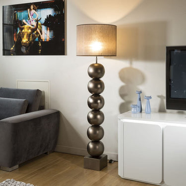 Quatropi Envy Lighting Modern Designer Floor Lamp and shade Bilba Bronze 174cm