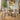 Quatropi Evie & Angelica 4 Seater Glass-Topped Round Dining Set Brown & Cream