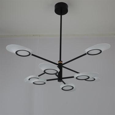 Quatropi Extra Large LED Ceiling Light Fitting - Modern Black Metal Pendant Light