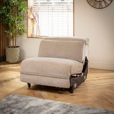 Quatropi Florance Armless Middle Recliner Sofa Module Grey Fabric 82x105cm