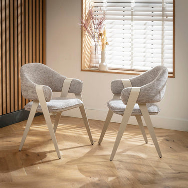 Quatropi Freya Ultra-Modern Carver Dining Chair Grey