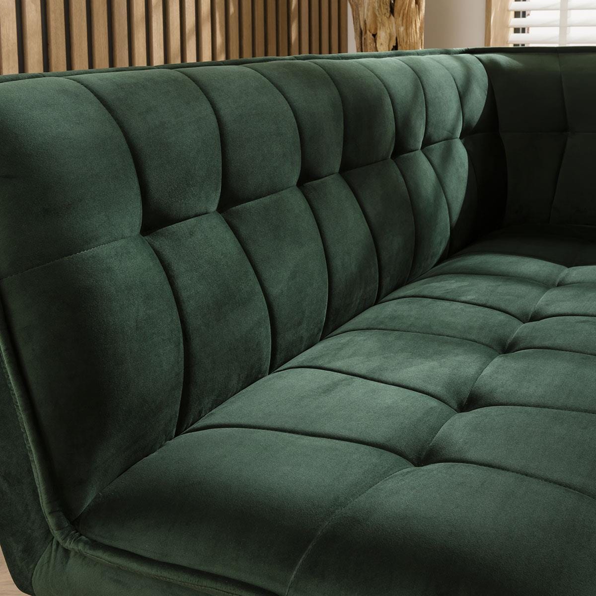 Quatropi Green Velvet For The Davina Corner Bench and Chairs