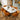 Quatropi Hattie & Rudie 6 Seater Round Extendable Dining Set Saffron & Black-Veined White Ceramic